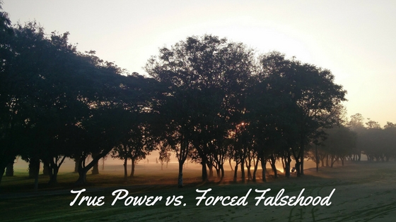 True power vs Forced Falsehood Title picture